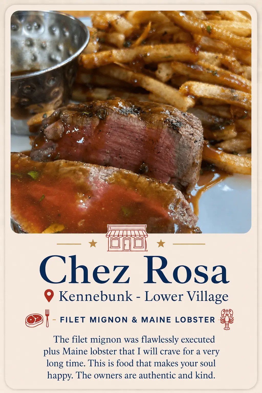 Chez Rosa restaurant recommendation card