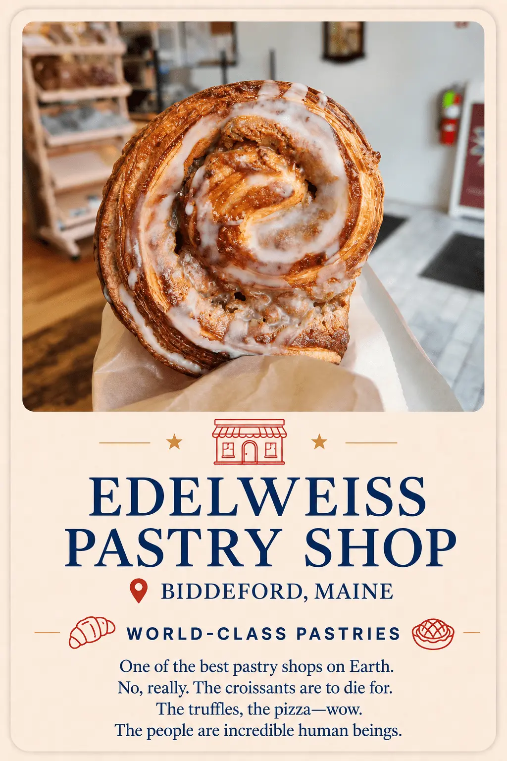 Edelweiss ice cream recommendation card