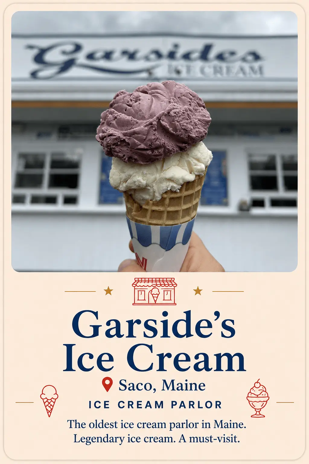 Garside’s Ice Cream recommendation card